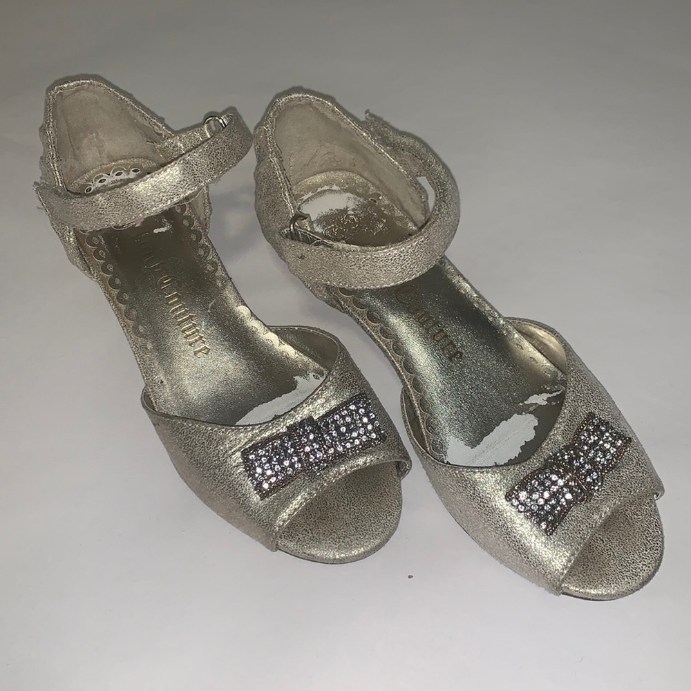 girls juicy couture gold heels size 1